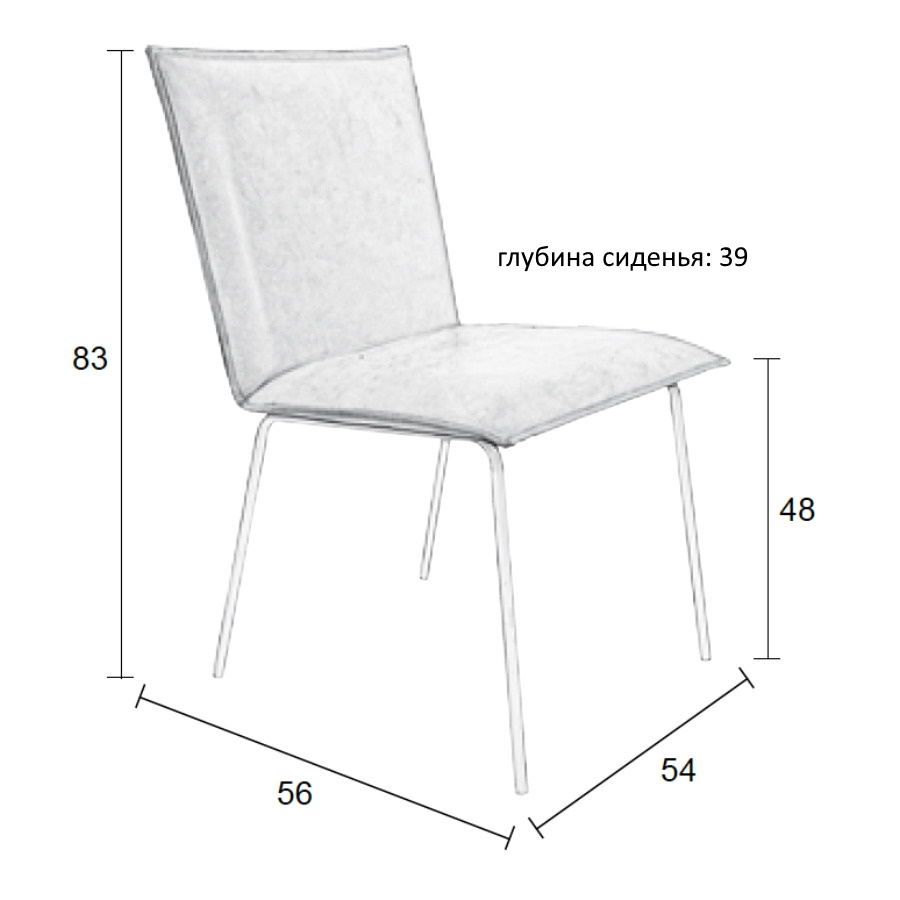 Стул Floke черный White Label Living 1100248 - Вид №9