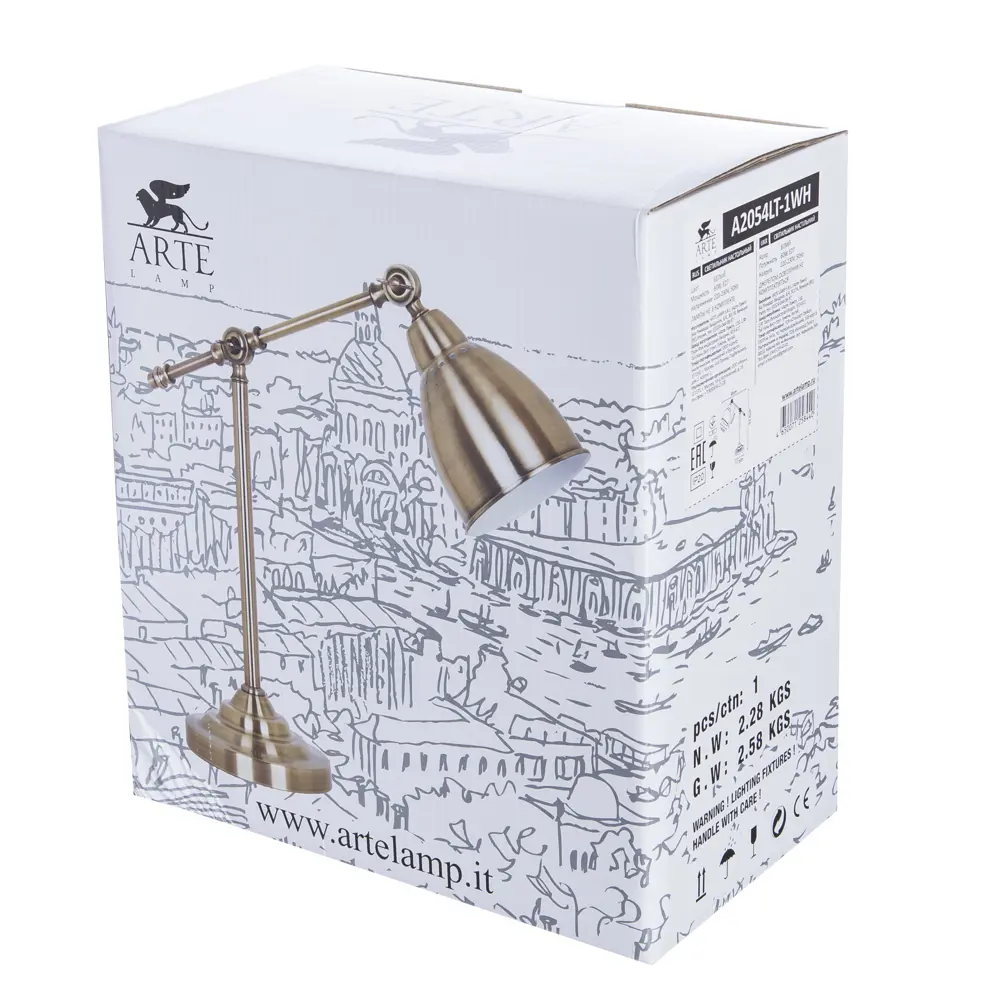 Настольная лампа Braccio 1xE27x60 Вт, цвет белый матовый 18638969 STLM-2049230 Arte Lamp  - Вид №7