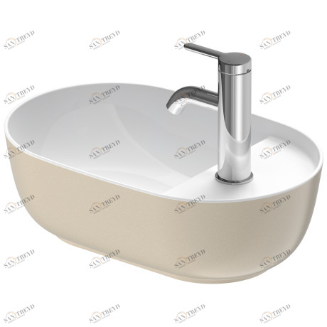 0381422100 Накладная раковина на столешницу  овальная Duravit Luv