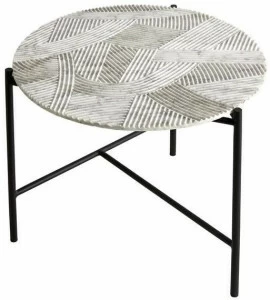 RADAR INTERIOR Круглый журнальный столик из каррарского мрамора для гостиной Solco