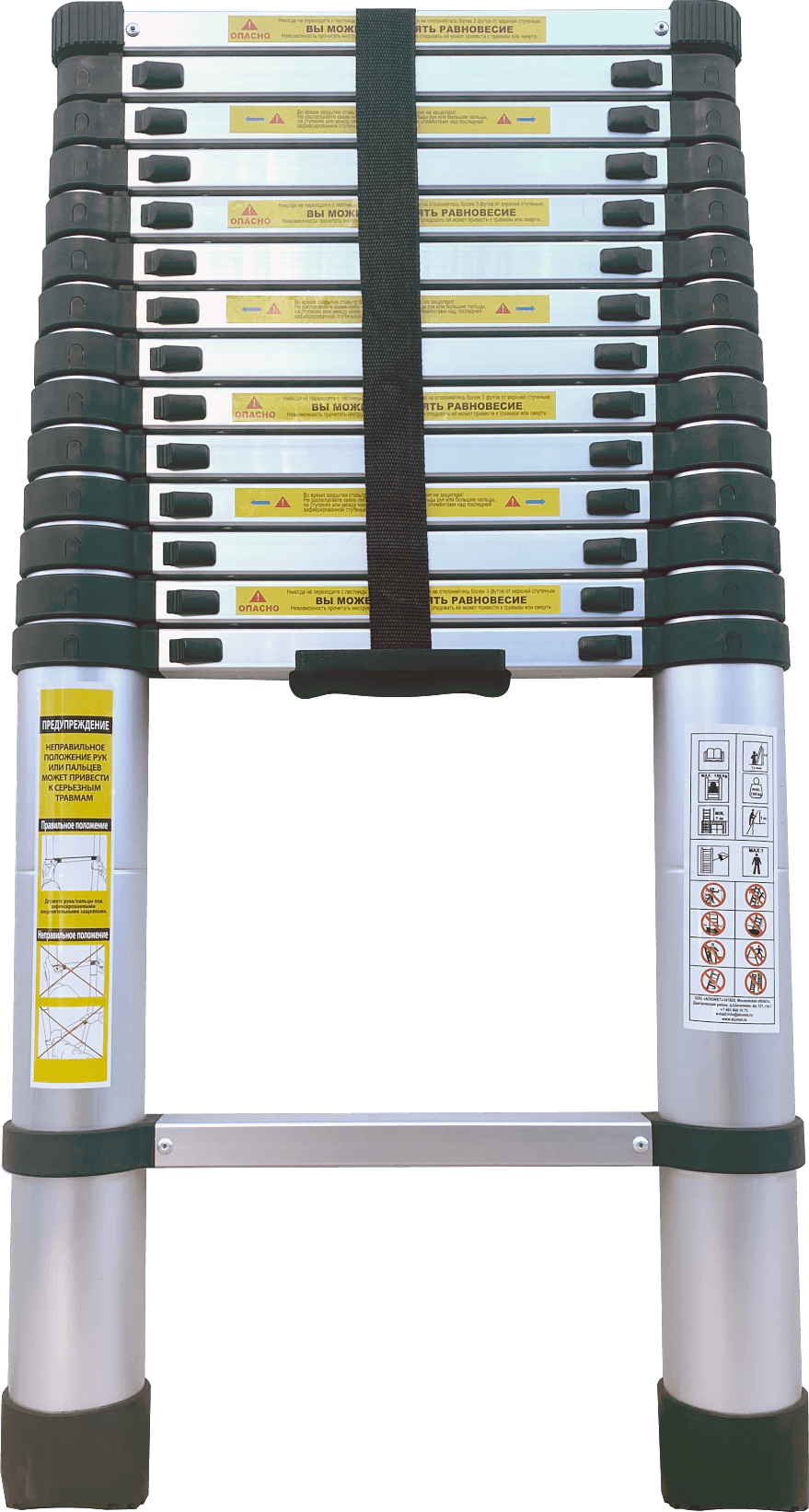 Телескопическая лестница 4,4 м  (15 ступ) ALUMET TLS 4.4 - Вид №13
