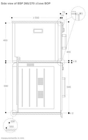 Gaggenau Комбинированная стеклянная печь Serie 200 Bsp260101  - Вид №1