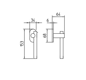 Оконная ручка DK Mandelli1953 Бильбао ARCH-00100118 - Вид №1