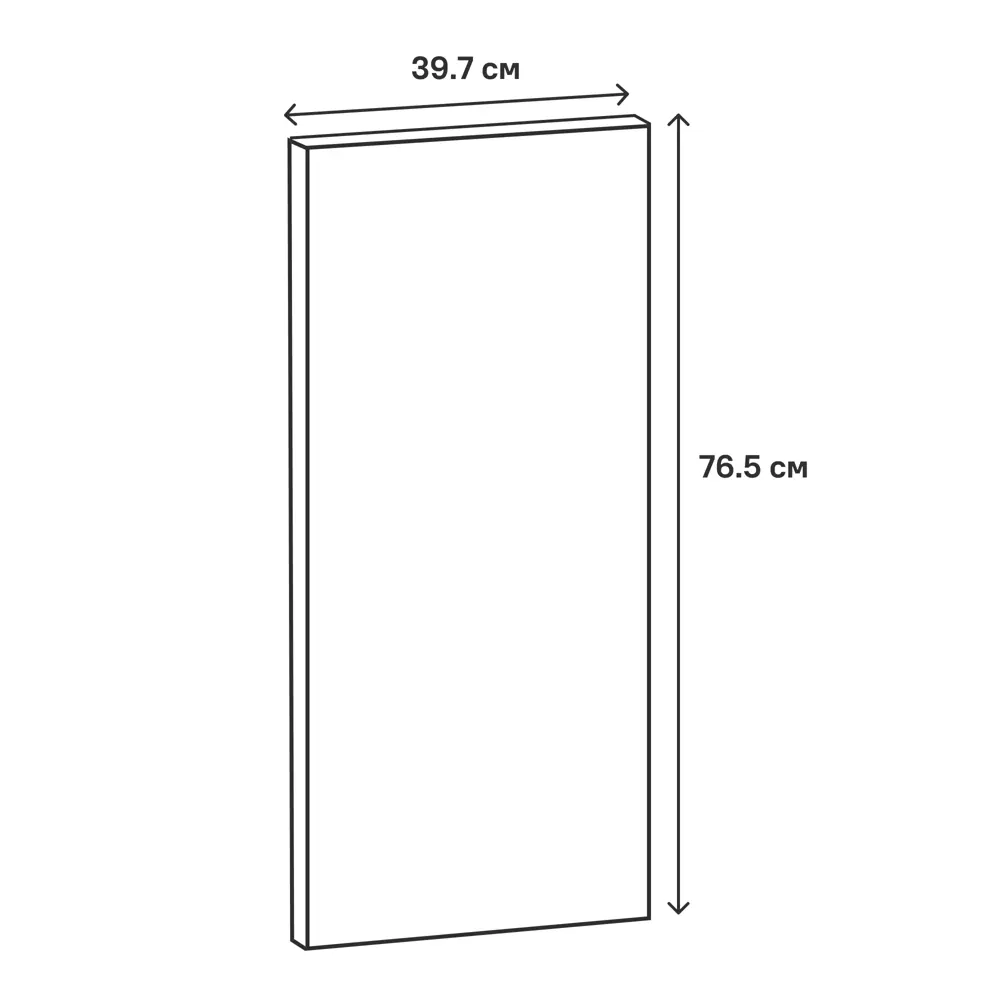 Фасад кухонный DELINIA ID со стеклом Рошаль 39,7×76,5 см 86881245 STLM-0881218 - Вид №10