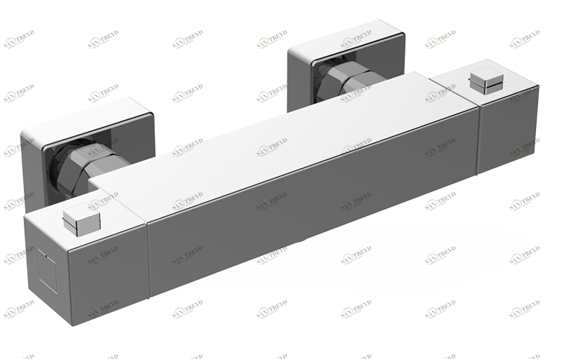 EX-3781 Настенный термостатический смеситель для душа GRAFF Полированный хром Incanto