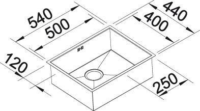521589 Кухонная мойка Blanco Zerox 500-U  Blanco Zerox - Вид №6