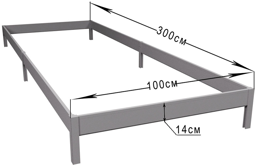 Грядка ПВХ 3х1м, высота 14 см ГеоПластБорд