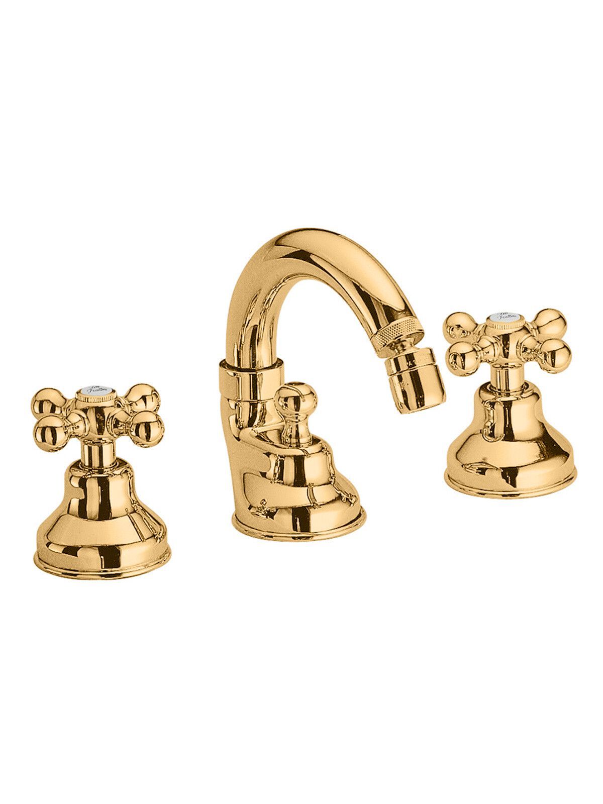 Смеситель для биде с 3 отверстиями для пола с отдельными розетками Rubinetterie Frattini Dedra ARCH-00020260 - Вид №2