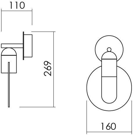 NEXO LUCE Светодиодный настенный светильник из стали Oxen wall/ceiling lamp 7012c1 - Вид №4