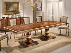 Прямоугольный стол для гостиной из массива дерева