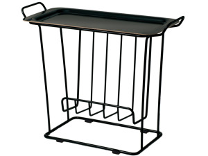 Окрашенный металлический журнальный столик с подносом