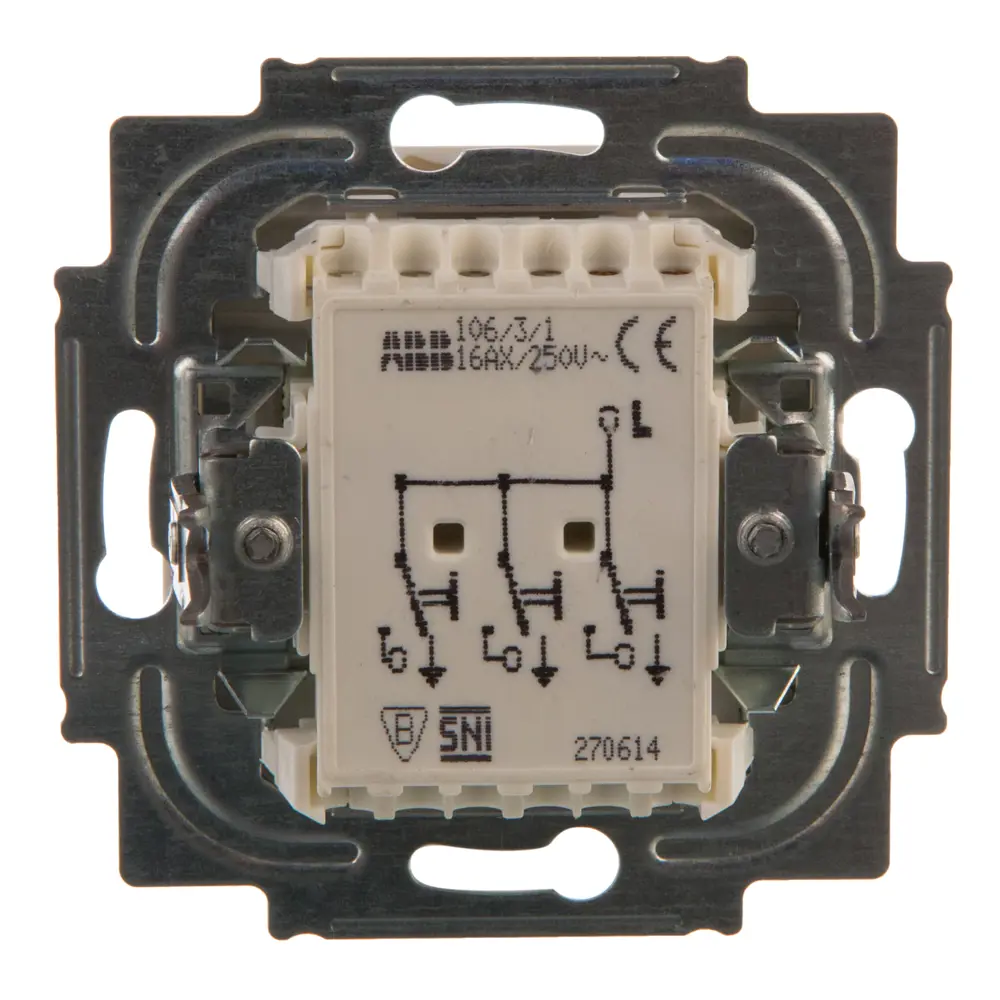 Выключатель встраиваемый ABB Basic 55 3 клавиши, цвет белый 13596333 STLM-2166812 Basic55 - Вид №3