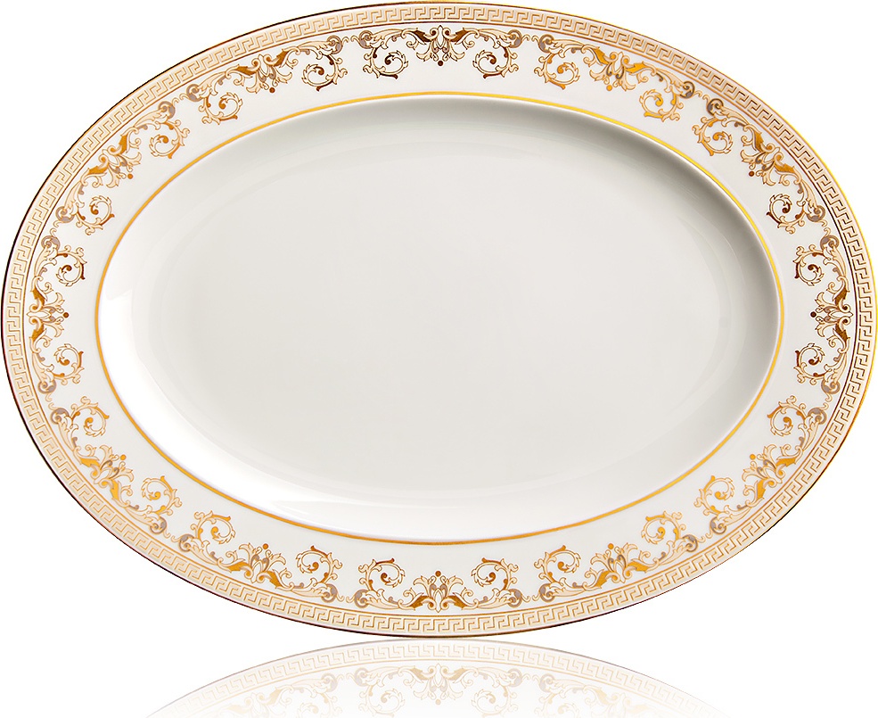 10562890 Rosenthal Versace Блюдо овальное Rosenthal Versace Медуза Гала 34см, фарфор Фарфор 
