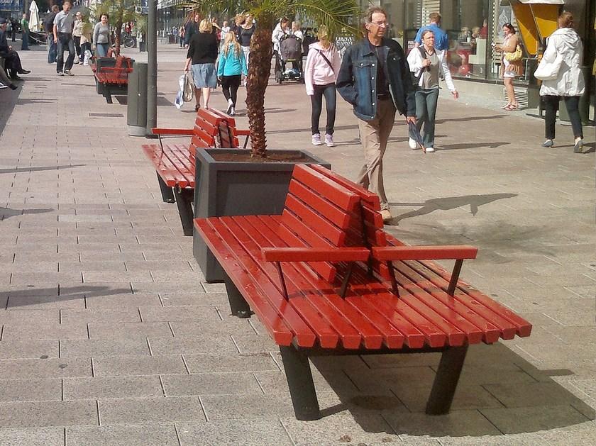 Nola Industrier Скамья из сосны со спинкой Sergel sun-id-1468127 - Вид №1