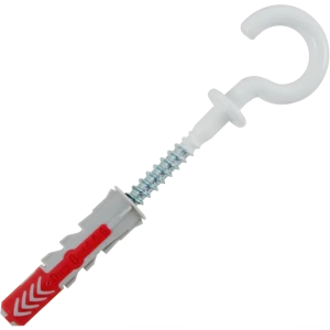 Дюбель универсальный DuoPower 8x40 мм, крюк-полукольцо, цвет белый, 4 шт.