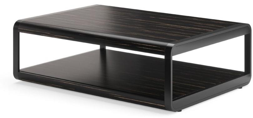 PRADDY Прямоугольный деревянный журнальный столик с журнальной полкой Arc Tr021 - Вид №1