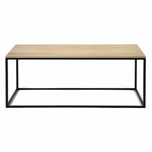 Журнальный столик прямоугольный светлый дуб с черными ножками 100 см Lingard black INTELLIGENT DESIGN  260838 Дуб сонома;бежевый;черный