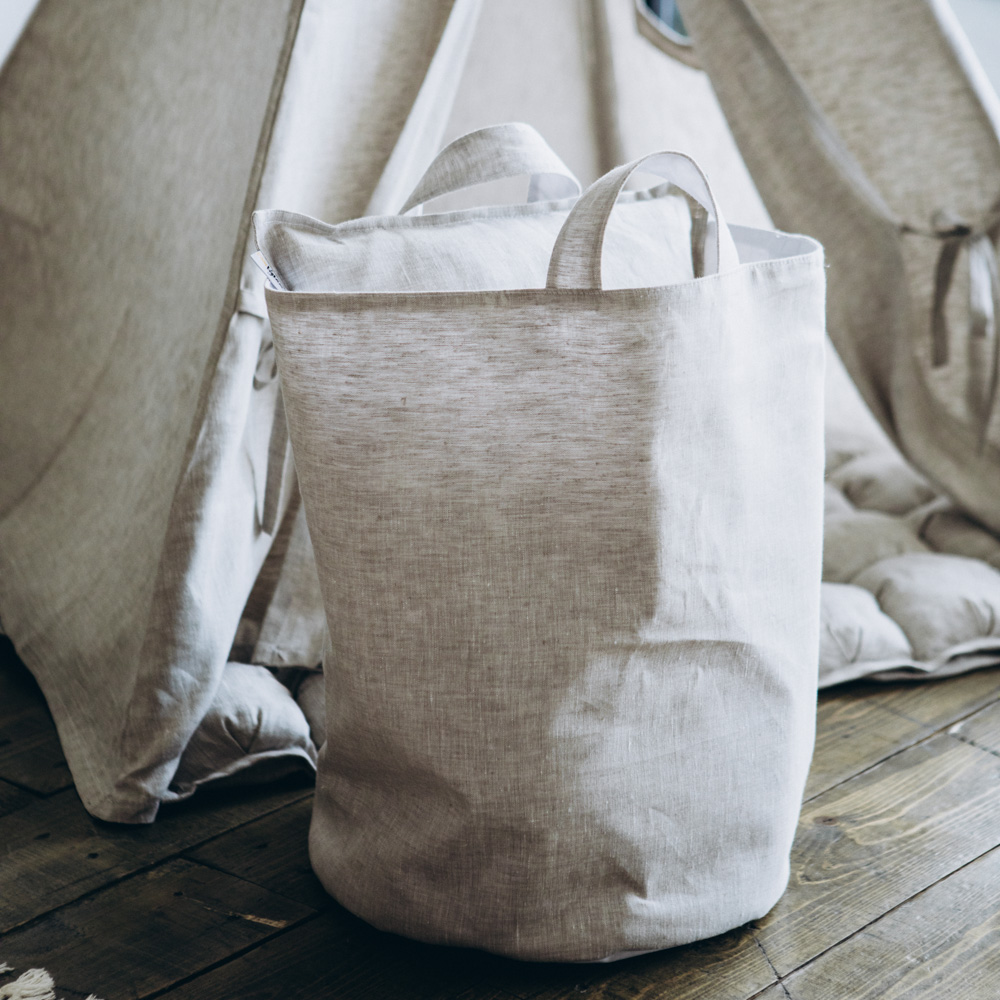 Тканевая корзина из льна VAMVIGVAM ЛЕН 282057 Бежевый Santreyd  - Вид №1