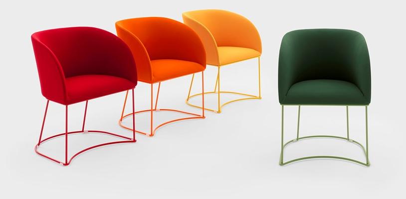 Viganò Санное кресло из ткани для залов ожидания Milly sun-id-1393719 - Вид №3