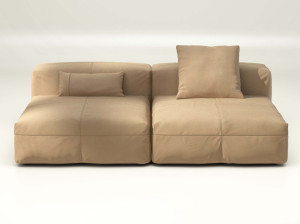 Кожаный модульный диван