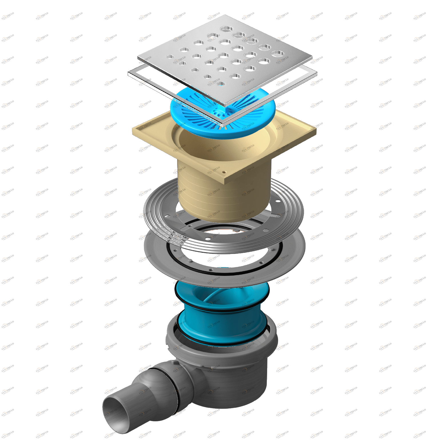 Точечный трап 150х150 мм CONFLUO STANDARD DROPS 1 MASK 13000072 PESTAN