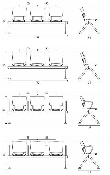 ENEA Сиденье на балке перекрытия из полипропилена Bio sun-id-1457947 - Вид №2