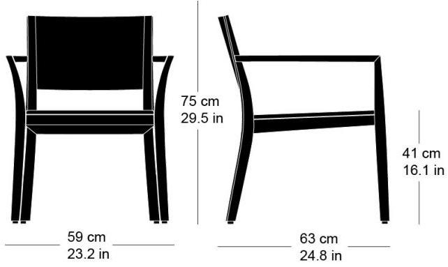 horgenglarus Штабелируемый стул из массива дерева с подлокотниками  6-693a  - Вид №10