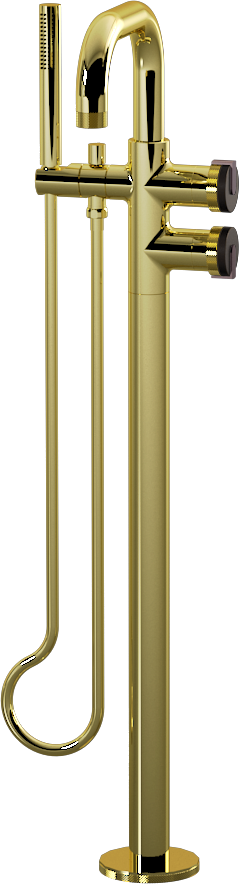 E-11557-R1OB-L1OX-PB Смеситель напольный отдельностоящий (внешняя часть) GRAFF MOD+