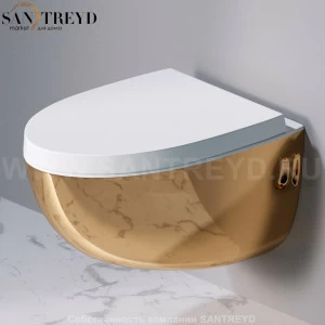 S511250 Подвесной унитаз настенный Золотистый A. e T. Italia OVAL Италия