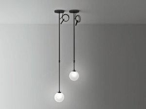 Подвесной светильник из опалового стекла