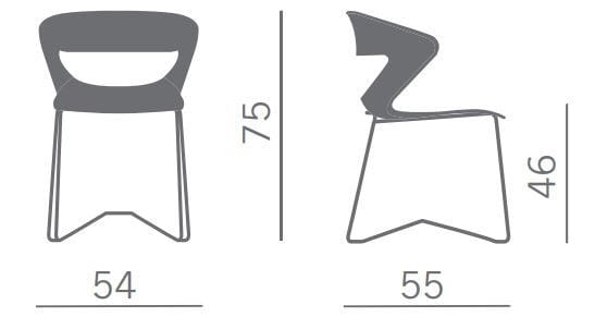 Защелкивающийся стул из полипропилена Kastel Kicca ARCH-00101462