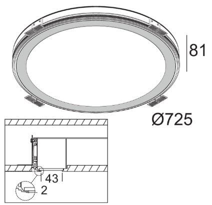 Утопленный светодиодный потолочный светильник из поликарбоната Deltalight Super-Oh ARCH-00048689 - Вид №10