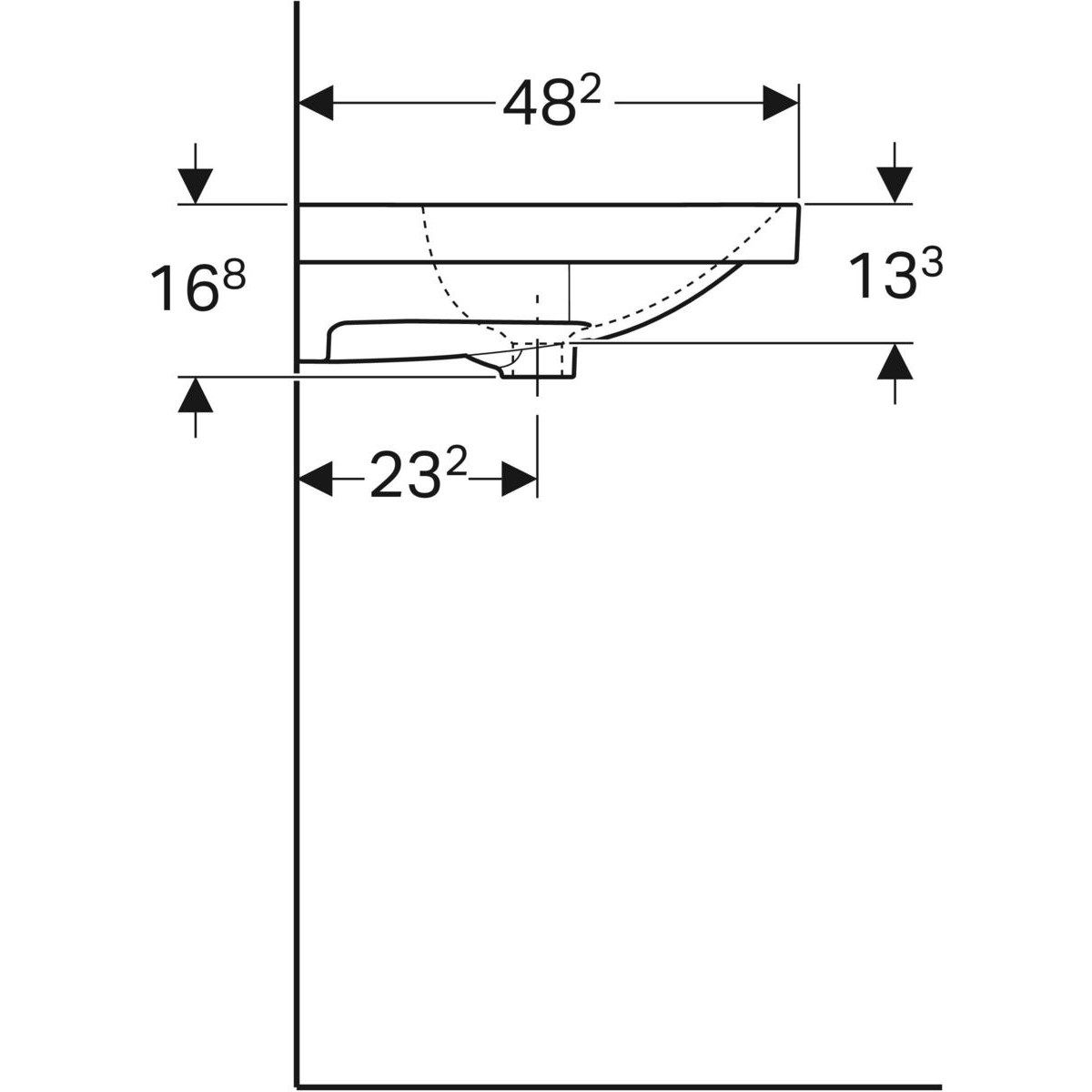 Раковина из керамогранита с столешницей Geberit Acanto ARCH-00102330 - Вид №2