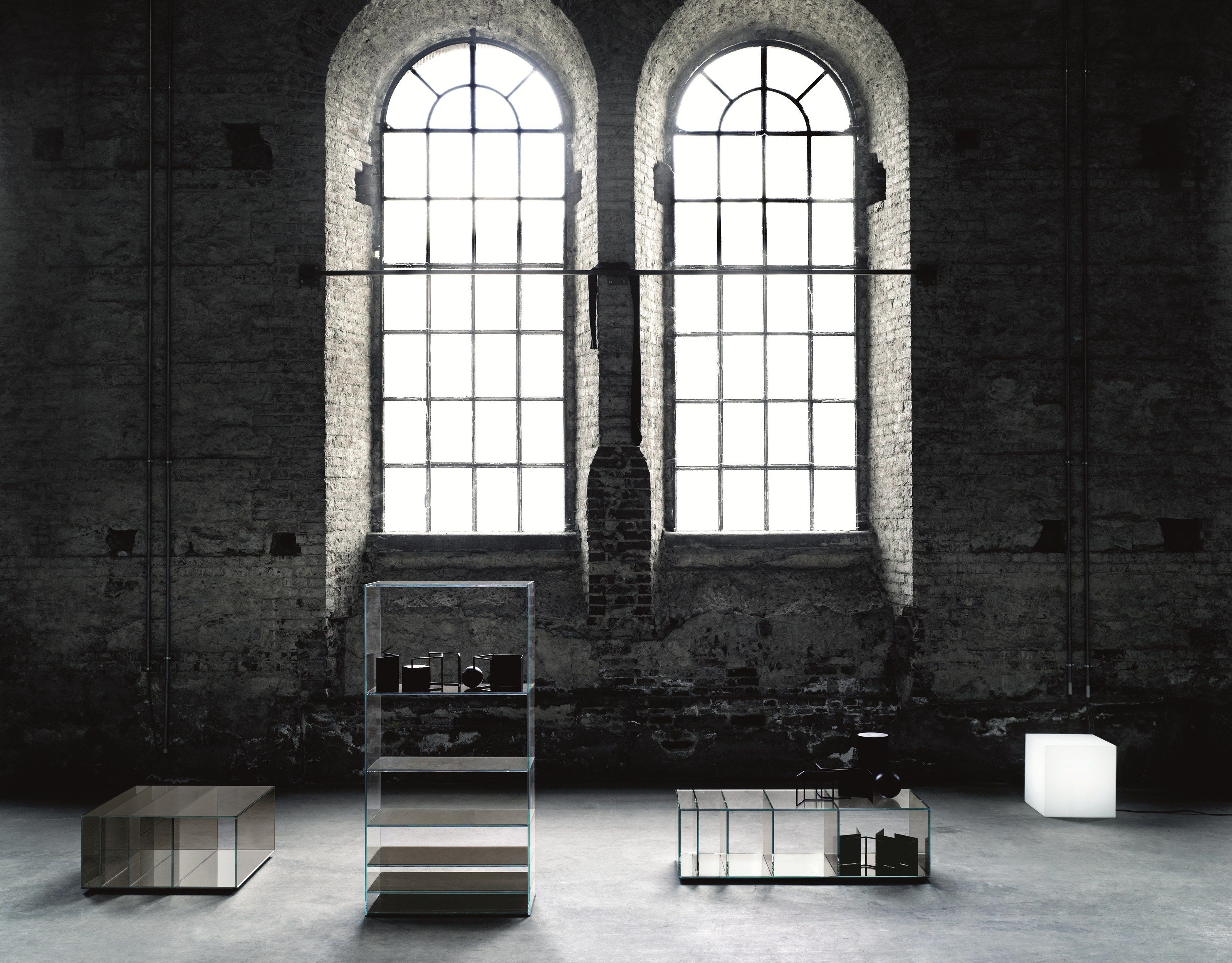 Прямоугольный Хрустальный журнальный столик с отсеком для хранения Glas Italia Deep Sea ARCH-00059563 - Вид №2