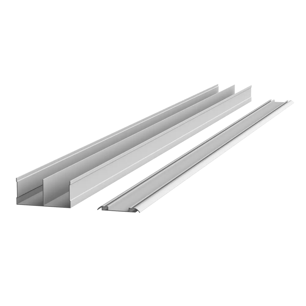 Дверь-купе KONSENSA 255.5x90.4 см с зеркалом профиль матовое серебро STLM-2185799 - Вид №6