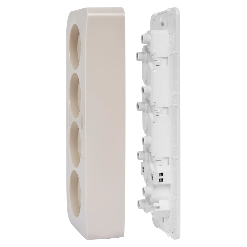 Розетка четверная накладная Schneider Electric Blanca без заземления цвет бежевый SYSTEME ELECTRIC STLM-2054128 - Вид №4