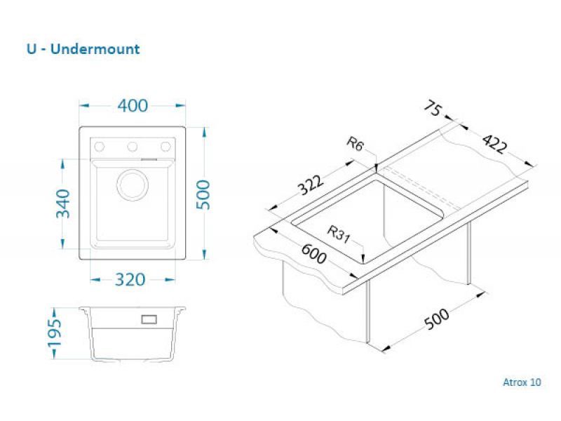Мойка Alveus Atrox 10 1139079 - Вид №2