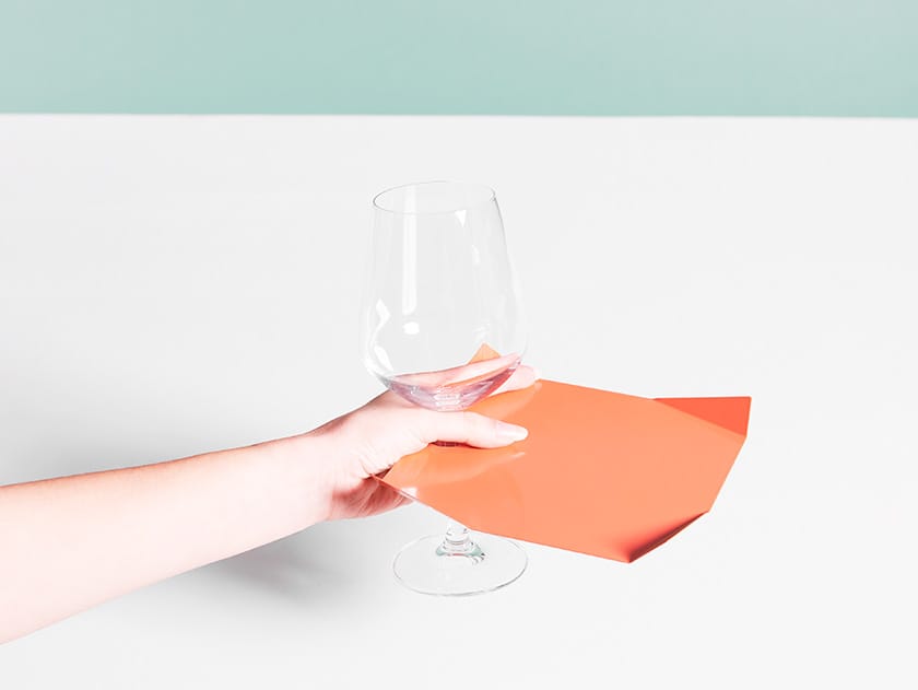 Квадратная металлическая тарелка для коктейлей Giacopini Pliè ARCH-00043244