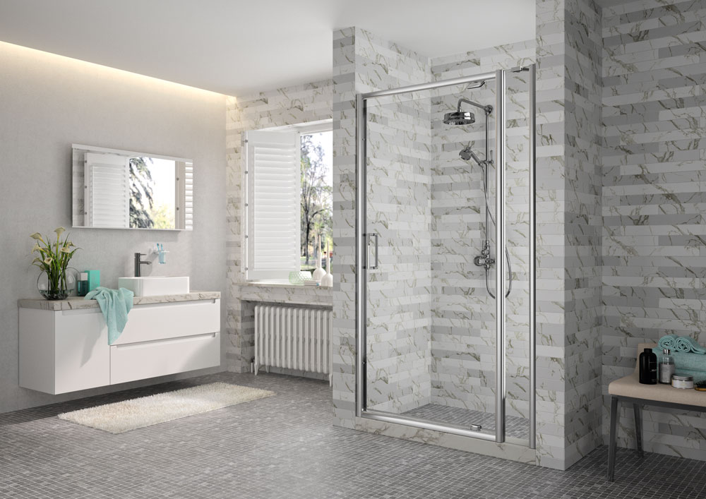 Торцевая панель для монтажа с дверью AR6SP70 Merlyn Arysto Хромированный  - Вид №4