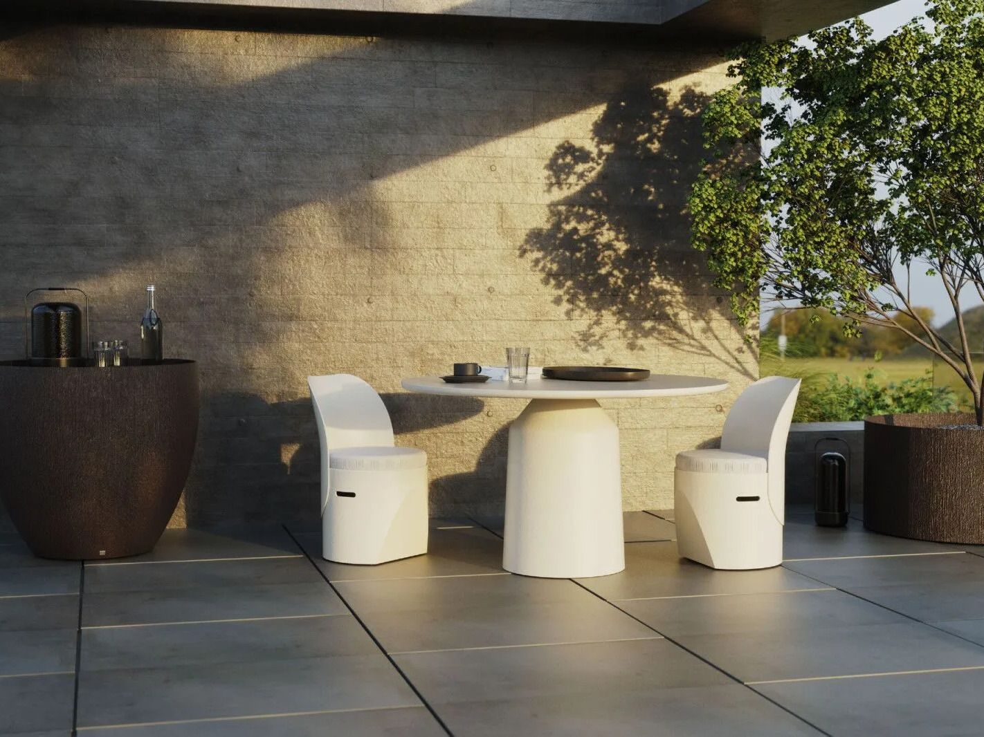 Круглый стол из стекловолокна GANSK SIANA ARCH-00024087 - Вид №1