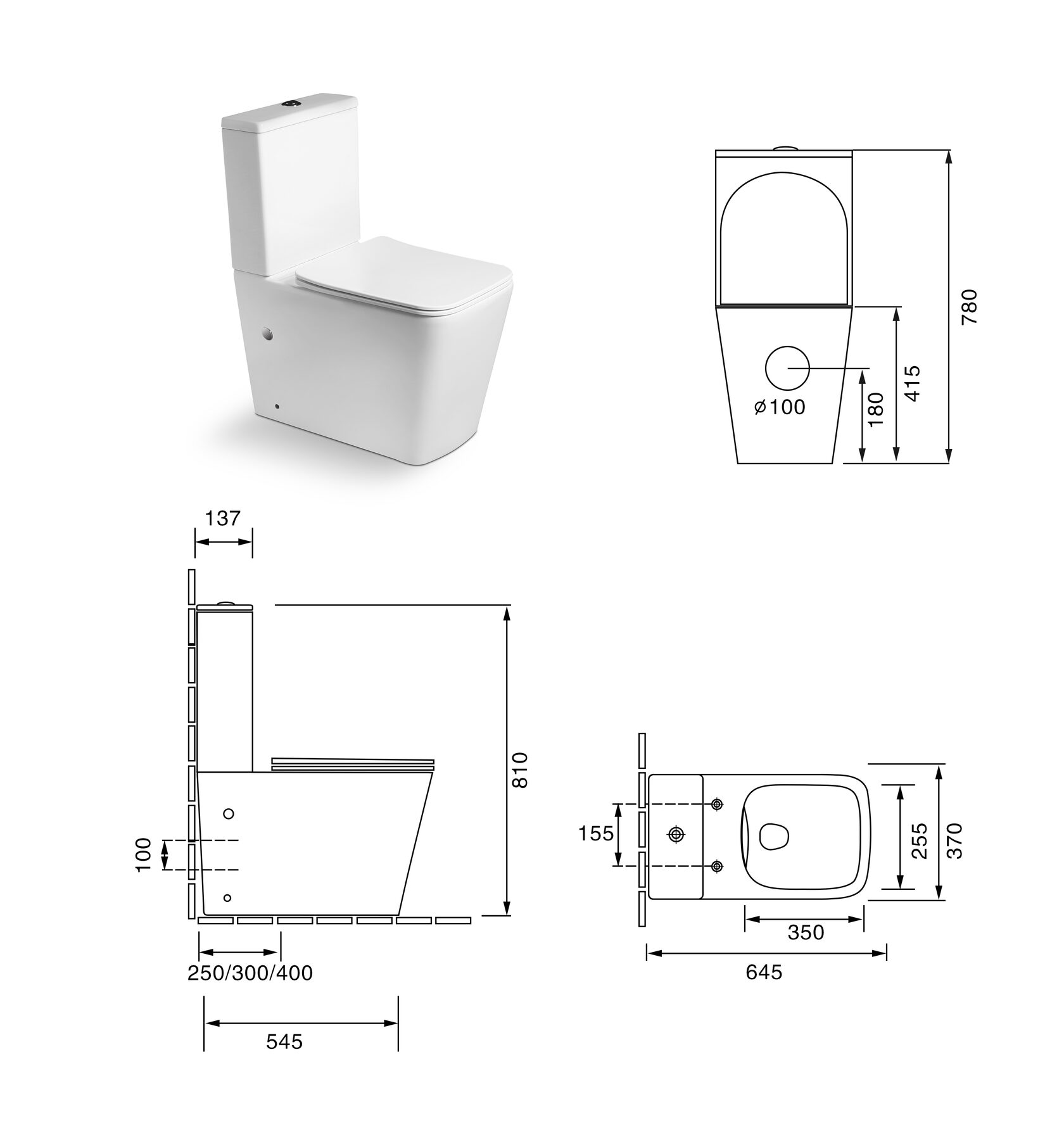 Унитазы-компакт SL-5017 SANTILINE  - Вид №4