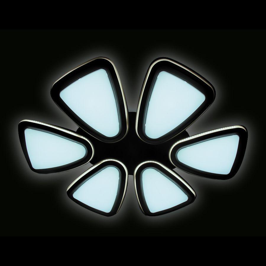 Потолочная светодиодная люстра Ambrella light Orbital Granule FG1014/6 WH/SL 410W D1040*800 AMBRELLA LIGHT ДИЗАЙНЕРСКИЕ, ORBITAL GRANULE 220096 Белый  - Вид №1