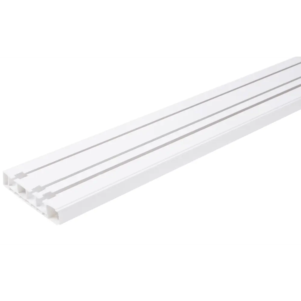 Карниз трехрядный составной Стандарт 300 пластик цвет белый DOMLEGRAND STLM-2203714