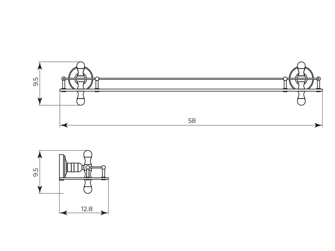 Хрустальная полка для ванной Gaia Mobili Complements ARCH-00028926 - Вид №3