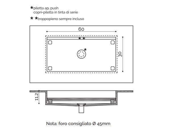 Прямоугольная раковина Corian® с столешницей Acquapazza Corian ® elements ARCH-00029236 - Вид №3