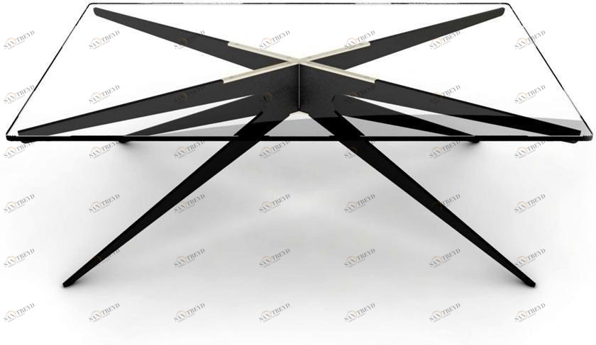 GABRIEL SCOTT Прямоугольный журнальный столик из стали и стекла для гостиной Dean sun-id-1396351