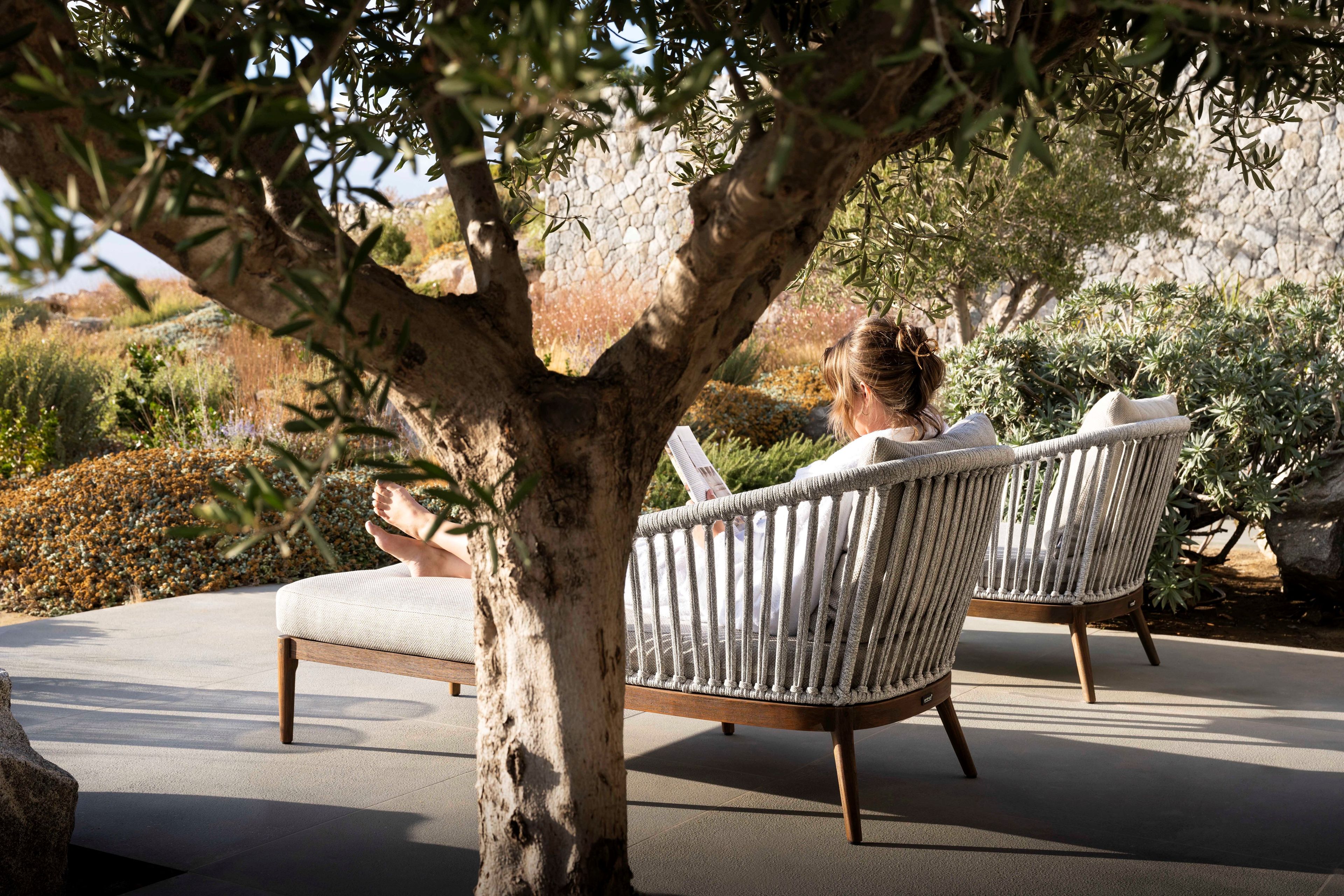 Акриловая ткань мягкая Садовая спальная кровать Jardinico дерево ARCH-00147402 - Вид №2