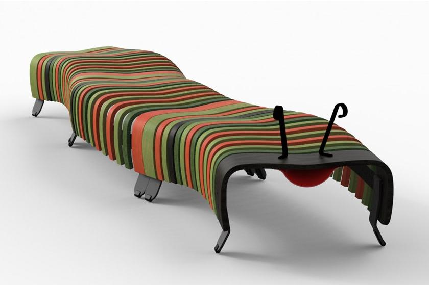 Green Furniture Concept Модульная скамья из стали и дерева без спинки Nova c sun-id-1383348 - Вид №5
