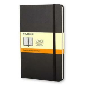Блокнот Moleskine CLASSIC POCKET 90x140мм 192стр. линейка твердая обложка фиксирующая резинка черный