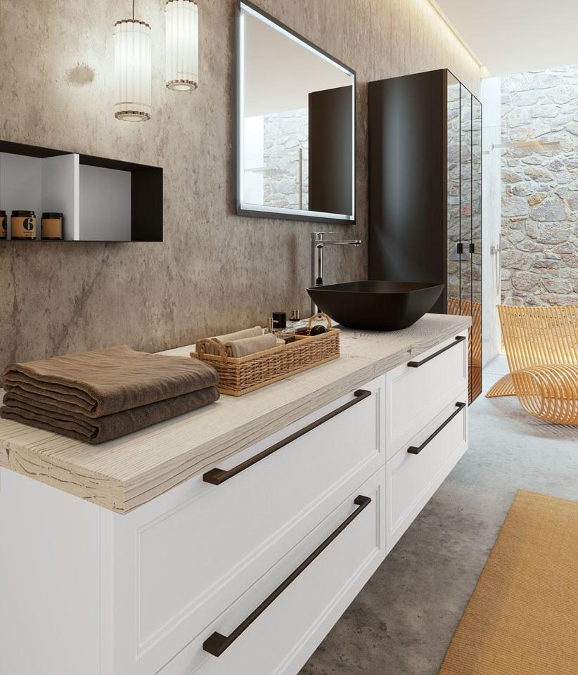 Archeda Тумба под умывальник из лакированной древесины одинарная Seta sun-id-1486302 - Вид №3